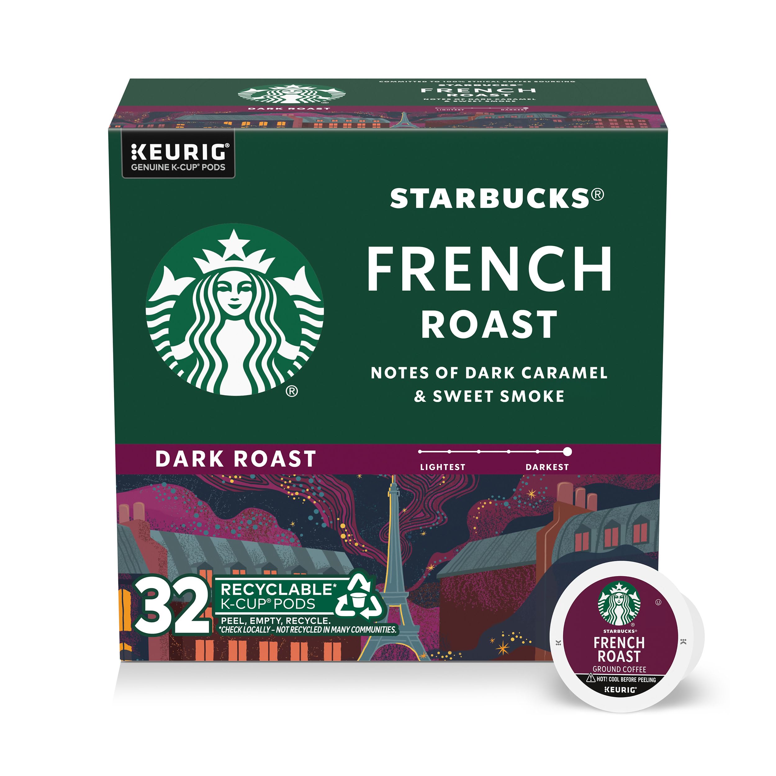 Amazon.com: Starbucks K-Cup Coffee Pods, Dark Roast Hot or Iced
